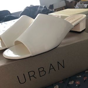 BNIB UO White Mules 9